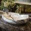 Luxury handmade oval shaped marble bathroom wash basin for decoration