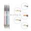 Professional 5pcs set Double Ended Nail Brush dot nail wraps two ways metal nail drill pen dotting pencils nail art dotting tool