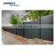 Custom Grey Color Aluminum Post WPC Garden Fence With WPC Fence Panel