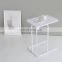 Small side table modern glass stone coffee table tea table