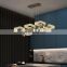 Custom Large Project Indoor Gorgeous Crystal Decoration Living Room Modern Led Pendant Light