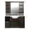 Classic Wood Salon barber furniture storage backwash basins washing shampoo bowl cabinets station with mirror