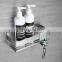 Wall Mounted home Bathroom Accessories stainless steel black shower caddy shelf organizer storage hanging  with hook washroom