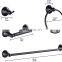China home Modern Set Zinc Alloy matte Black Wall Mounted shower sanitary fittings and bathroom accessories