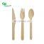 Eco friendly biodegradable food packaging wood camping disposable fork knife spoon with wooden handle