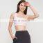 Fashion Custom Logo Sexy Ribbed One Shoulder Hollow Out Fixed Pads Sports Gym Yoga Bra Top Women Workout Fitness Wear Clothes