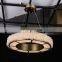 Modern Large Luxury Round Natural Stone LED Crystal Chandelier Pendant Lighting For Hotel Villas Hall