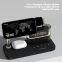 Colorful Rgb Led Fast Charging 5 in 1 Magnetic Wireless Charger With Digital Alarm Clock and Night Light