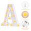 Décoration personnalisée en LED pour la chambre, lettres capitales décoratives en lumière blanche chaude pour les mariages, lumières de lettres LED, lettres d'affiche pour les fêtes
