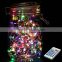 colorful 24key rf remote control Led copper wire flowers stairy lights DC12V