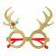 Mayorista de gafas de Navidad con dise?os de mu?ecos de nieve con astas de caribú en 3D para decoraciones de fiestas