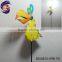 Metal garden flower pots stand with rooster flower pot