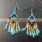 Crystal charm earrings Indian handmade hoop earrings