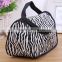 Promotional Zebra Printed Tote Polyester Satin Cosmetic Bag