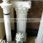 natural hand carved white color stone roman column