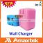 Dual USB Wall Charger without Cable, Wall Mount Dual USB Charger and Portable Phone Charger