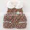 Japanese wholesale products high quality cute flower pattern baby winter vest toddler clothing kids wear infant clothes