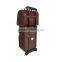 Browm Ostrich Leather Travel Rolling Bag Luggage Bag Carry-On Set