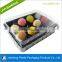 24 pcs disposable Clear wholesale blister plastic macaron cake packaging tray with lids