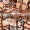 Commercial unique restaurant tables rubber wood dining table