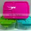 Food Grade 3 compartments Plastic Bento Box with Lid FDA Approval Plastic Bento Box
