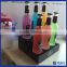 Manufacturing customized black acrylic wine display racks / high quality plexiglass wine bottle holder