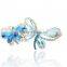fashionable butterfly shape alloy enamel crystal hair claw clip