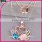 2015 crystal necklace for women double sweater chain/flower necklace chain necklace