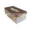 Classic European style printed square tissue box