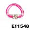 girls 3 strand thin hair elastic band with metal bow