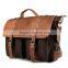 fashionable waxed canvas messengers bag for college