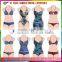 plant plain printed 100% polyester knit bikini fabric