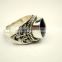 Amethyst Cut 925 Sterling Silver Ring, Cushion Purple Gemstone Ring, Designer Oxidized Silver Handmade Ring