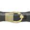 Ladies Classic Designed Fashion Black Elastic Pu Ribbon Waist Belt