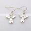 Christmas fashion cute metal gold plated tree shape chirstmas earrings