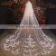 BV1003 Summer 2015 Hot sale Lace Appliques Wedding Veil 3 Meters Flower One Layer Bridal Long Veils                        
                                                Quality Choice