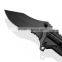 Pocket knife with Half serrated Blade outdoor rescue survival Army Pocket knife with Led light & glass breaker