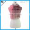 two tone color fringe best selling magic knitted infinity scarf