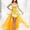 (MY5696) MARRY YOU Off-shoulder Beaded Yellow Evening Dress Open Front Prom Dress 2015