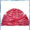 zebra-stripe long knitted pattern beanie hat/tie dye knitted hat/cheap hat beanie
