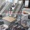 Incline belt conveyor with hopper and discharge chute