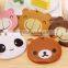 lovely cartoon animal bear panda shape bank business card holder silicone passport bus stundent ID card holder with key ring