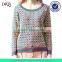 Basic color block pullover jacquard sweater