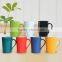 Stocked low MOQ custom logo porcelain mug , starbucks coffee ceramic mug
