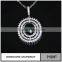 925 Sterling Sivler Luxury CZ Gemstone Necklace Pendant Jewelry