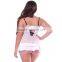 Top sale sheer white bra set lingerie