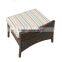 Creative New Design Leisure PE Wicker Furniture 1 table +2 chairs +2 footstool for Garden