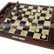 High Quality Classic Folding CHESS With INLAID WOOD in WALNUT Color Carry Case
