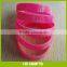Wholesale Breast Cancer Awareness Pink Ribbon Silicone Wristband With Text Hope Strength Courage