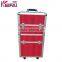 Factory Customizable Pu Professional Hairdresser Rolling Beauty Case